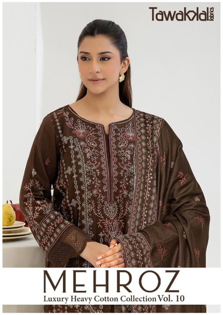 Mehroz Vol 10 By Tawakkal Cotton Printed Pakistani Dress Material Exporters In India